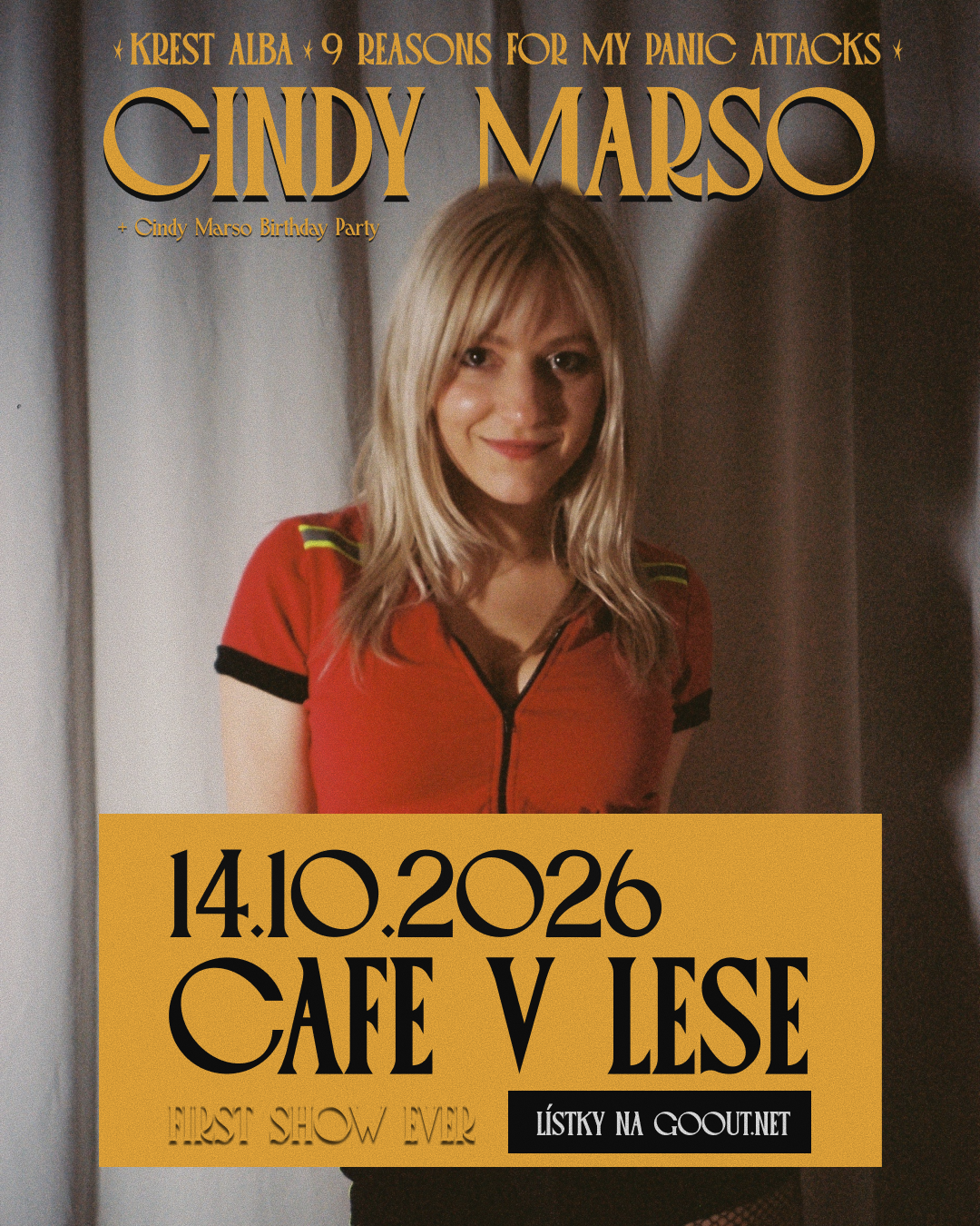Cindy Marso live at Cafe v lese on October 14, 2026